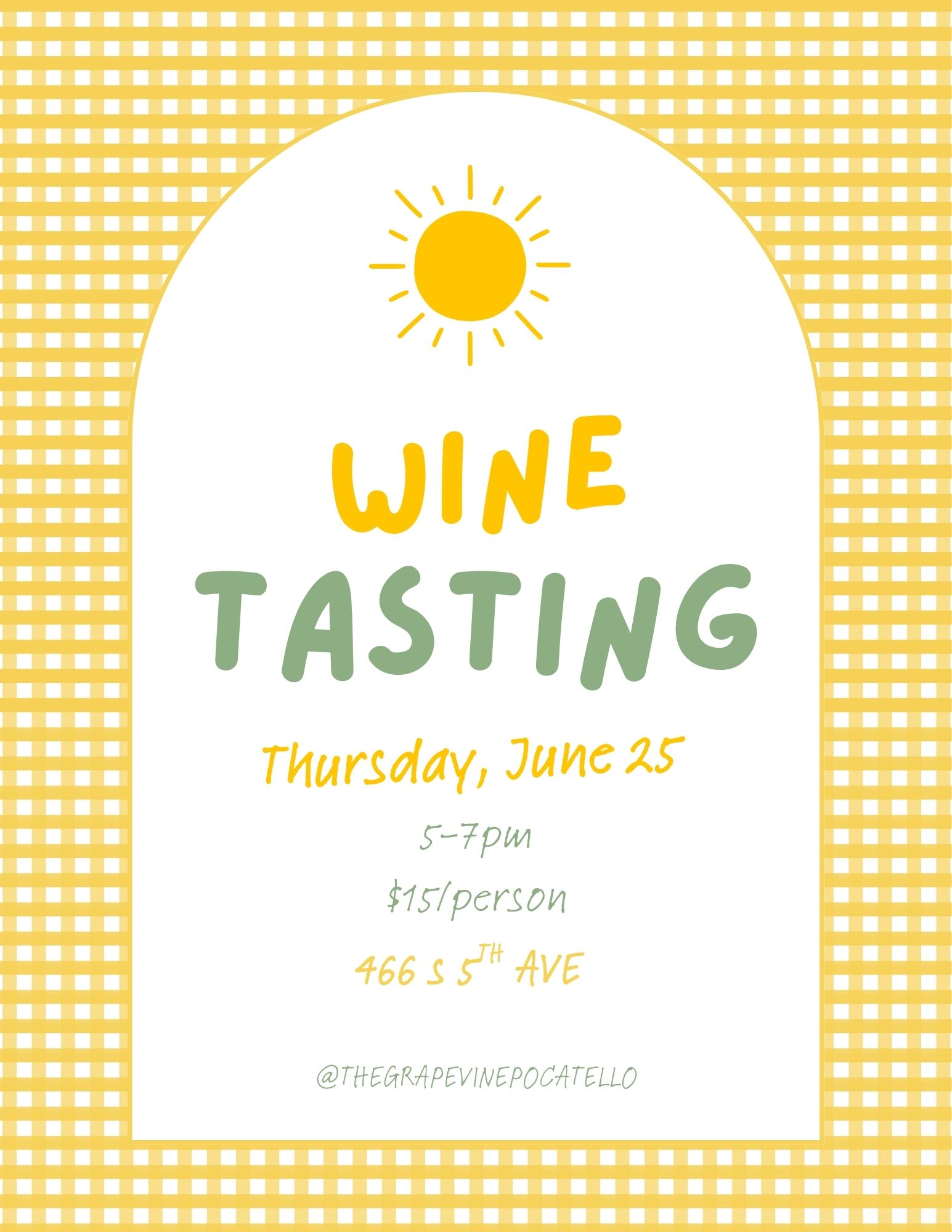 June 2026 Wine Tasting